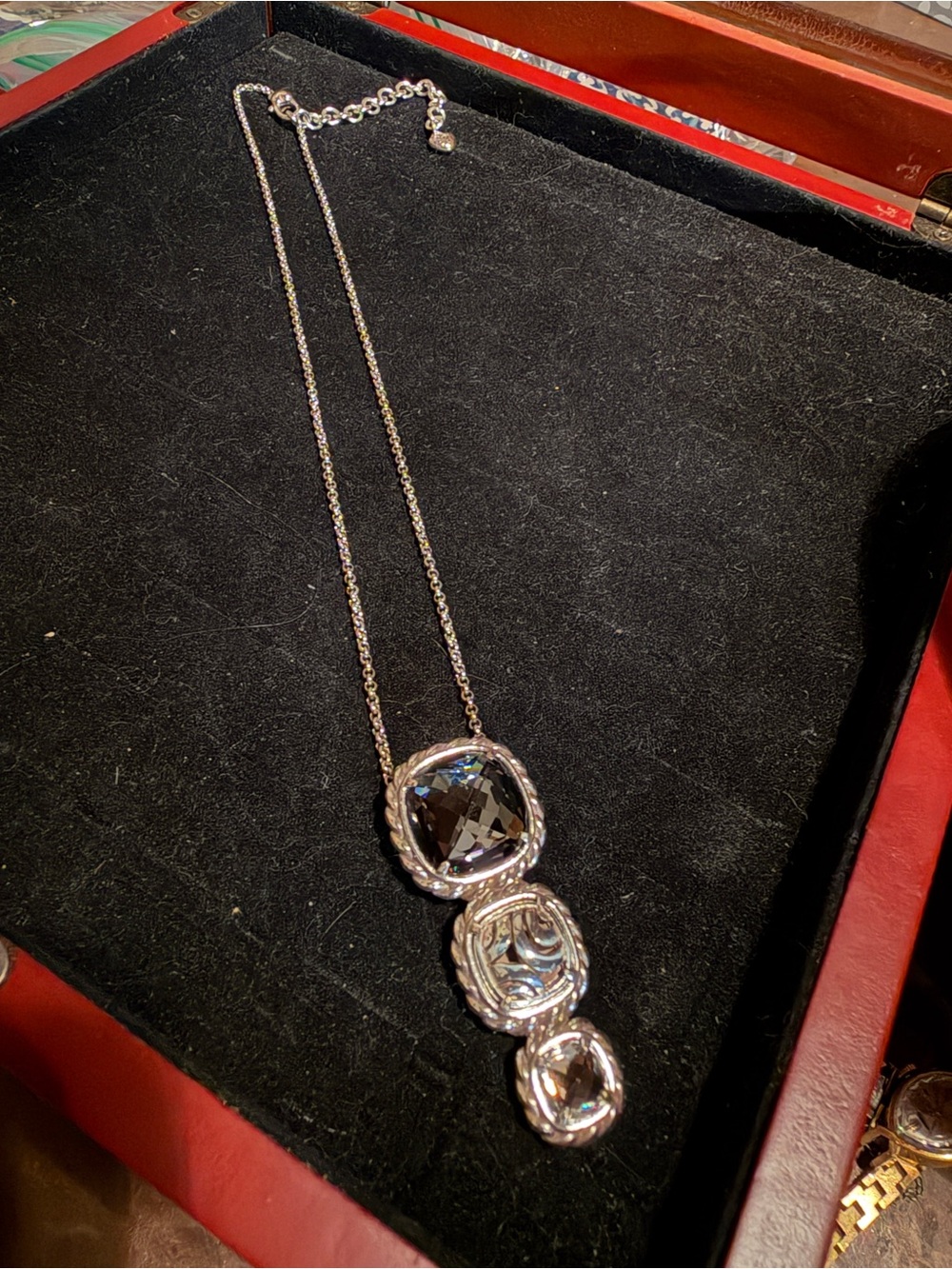 Brighton Silver-Tone Necklace with Clear Stones